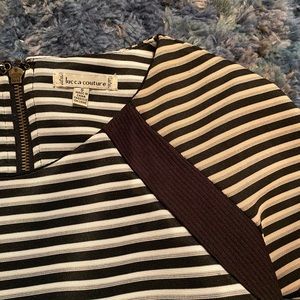 Striped form fitting dress